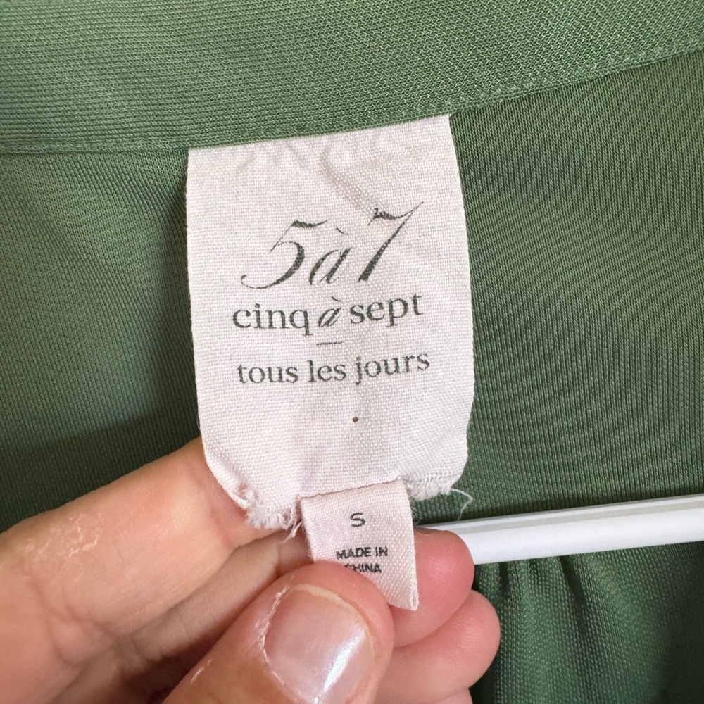Cinq a Sept green Arden Ruched dress size small - Picture 5 of 11